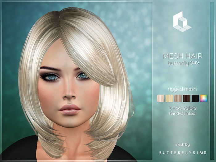 rezology Butterfly 042 (Bento RIGGED mesh hair) BF - 557 complexity
