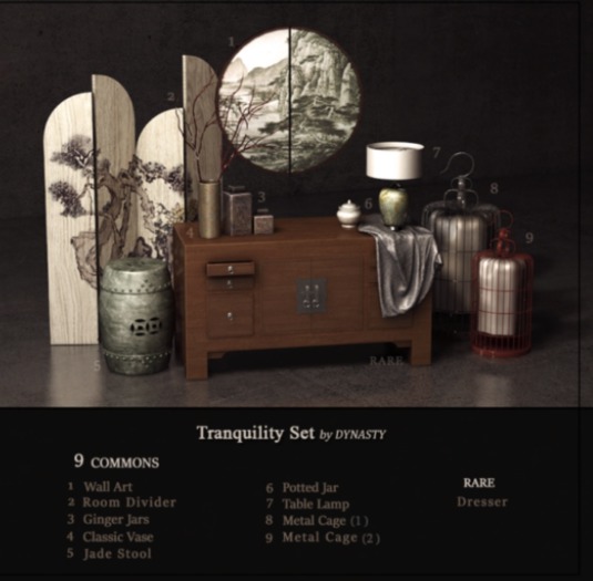 DYNASTY - Tranquility Set - Dresser BOX RARE