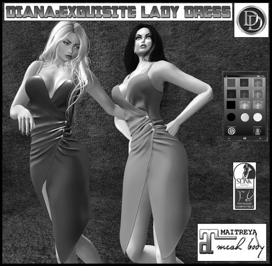 ☾ⅅⅅ☽ DIANA EXQUISITE LADY DRESS / MAITREYA / SLINK / DEMO