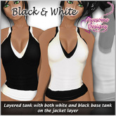*Awesome Designs Double Layered Tanks - Black & White