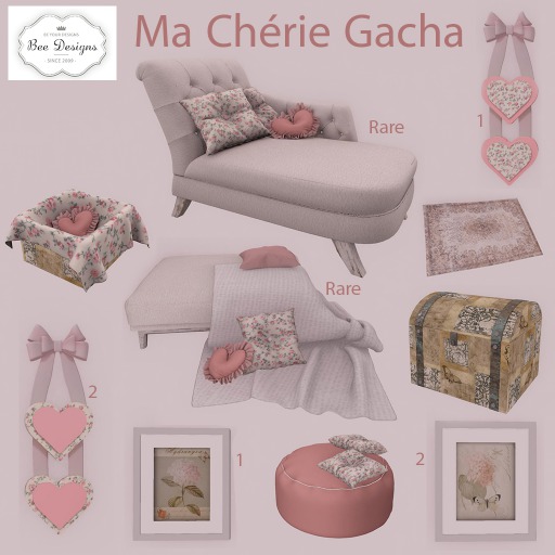 Bee Designs Ma Cherie Gacha Ottoman RARE