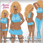 *Awesome Designs Naughty Girl In Sky Blue