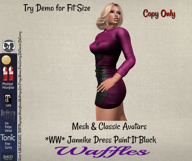 *WW* Jannike Dress Paint It Black