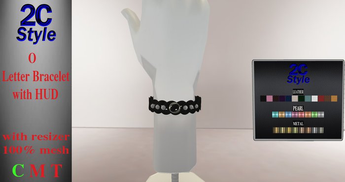 2C STYLE--O Letter mesh Bracelet with HUD