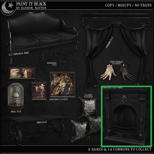 .random.Matter. - Paint It Black - Fireplace - RARE