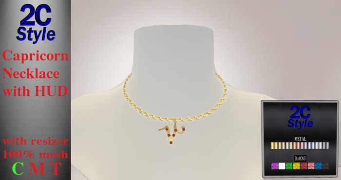 2C STYLE--Capricorn mesh Neclace with HUD