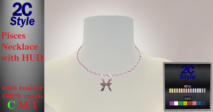2C STYLE--Pisces mesh Neclace with HUD