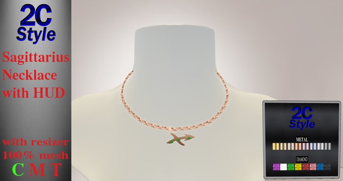 2C STYLE--Sagittarius mesh Neclace with HUD