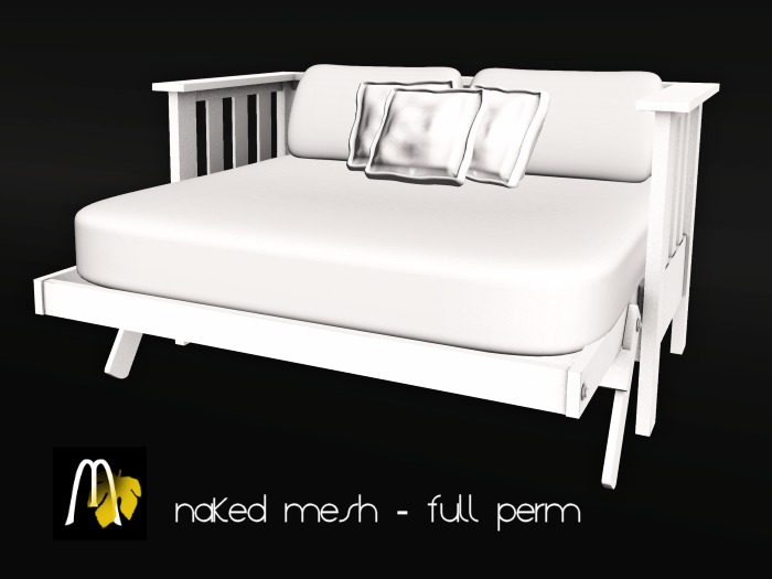 Second Life Marketplace MESH Futon Lounger Couples 3 LI