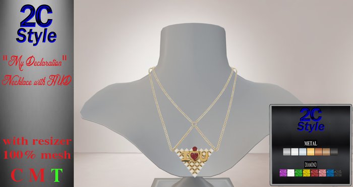 2C STYLE--My Declaration mesh Necklace with HUD