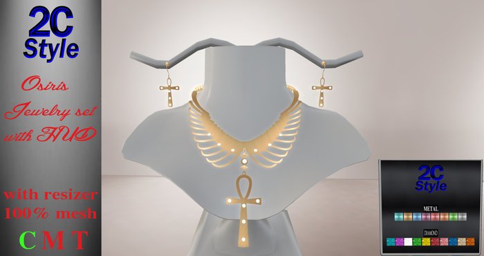 2C STYLE--Osiris mesh Jewelry set with HUD