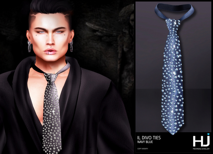 [HJ] Il Divo Ties - Navy Blue