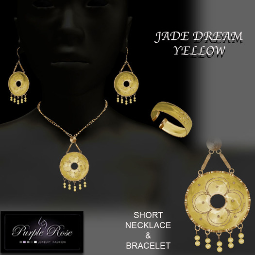 MP**(PRJ)  JADED DREAMS SHORT NECKLACE SET YELLOW
