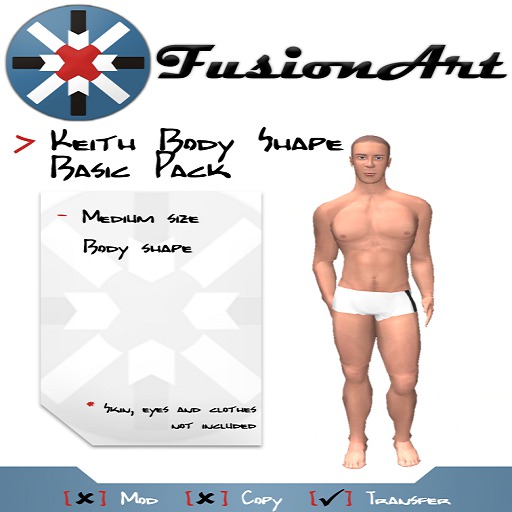 Fusion Art Body Shape - Keith Basic Pack