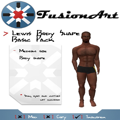 Fusion Art Body Shape - Lewis Basic Pack