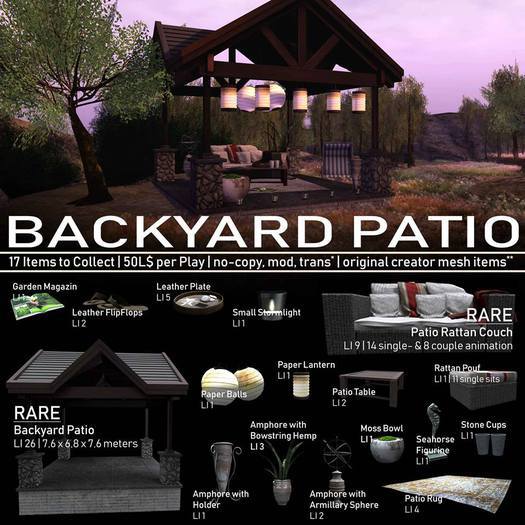 22769 - Patio Rattan Couch - RARE