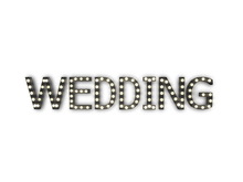 [Px] "WEDDING" Illuminated Light Bulbs Sign