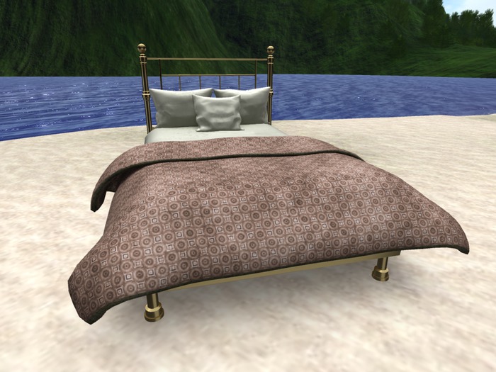 [Cb] Country Brass Bed  RARE