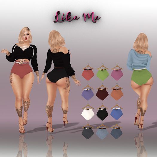 .: LikeMe :. Perola Shorts {FATPACK}