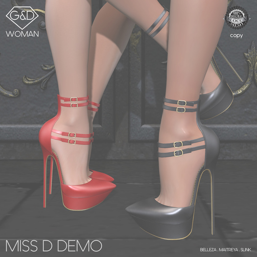 Second Life Marketplace G&D Shoes Miss D DEMO (wear)