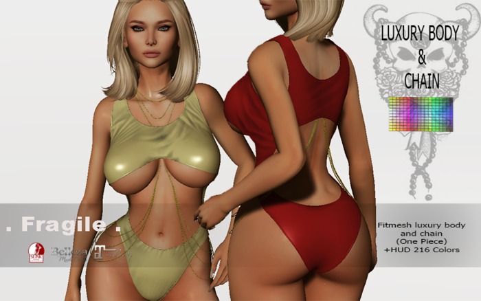 .Fragile. Luxury body chain 216 colors HUD (add me)