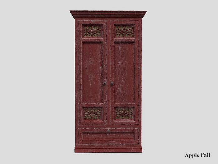 Apple Fall Noel Cabinet - Red