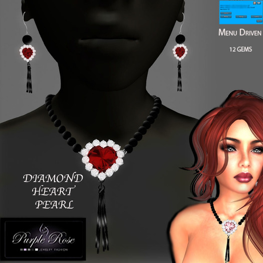 MP**PR JEWELRY DIAMOND HEART PEARL
