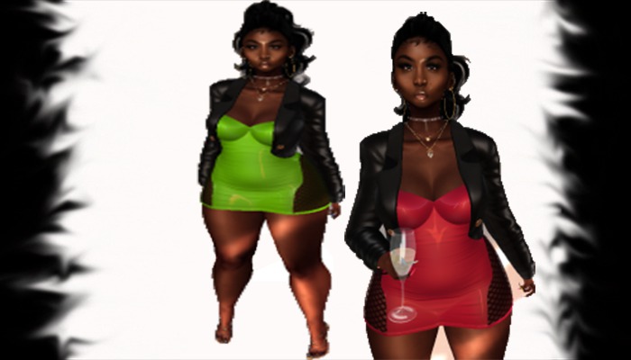 COCKTAIL DRESSES w/{COLORCHNGER}latex