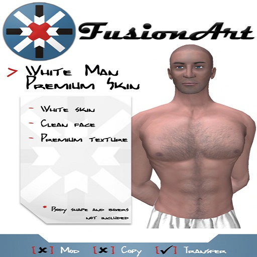 Fusion Art Premium Skin - Man White Skin
