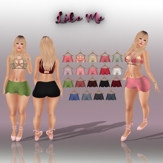 .: LikeMe :. Strawberry Shorts Fatpack