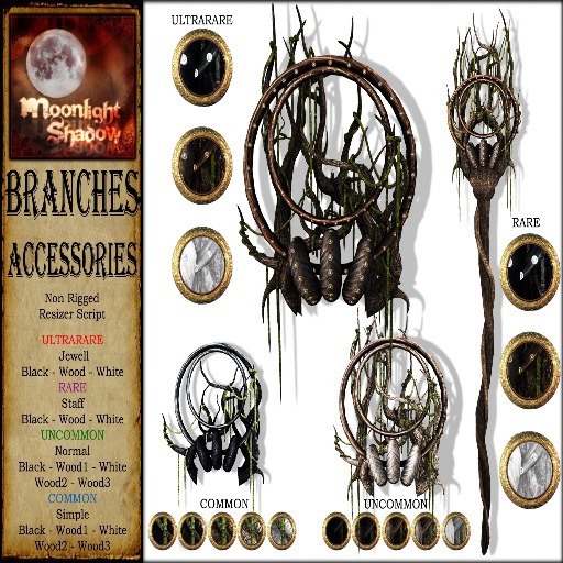 "Moon_Sha" Head Branches - Simple - White <<COMMON>>