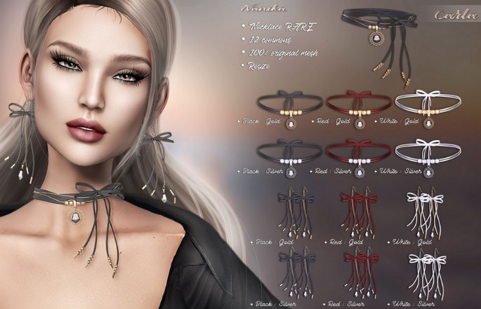 .::Nanika::. Carla Earrings Red/Silver