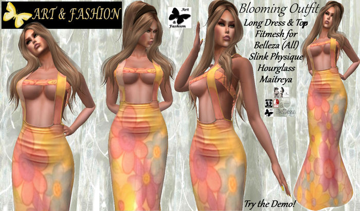 ART & FASHION - BLOOMING LONG DRESS