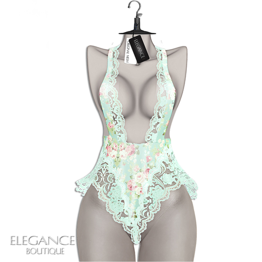 Elegance Boutique -Romper - FloralAqua - "Havana" - Legacy / Maitreya /Slink / Belleza