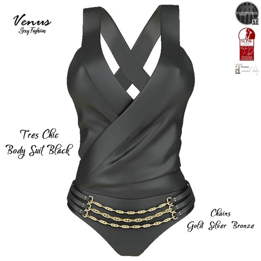 Tres Chic Body Suit Black