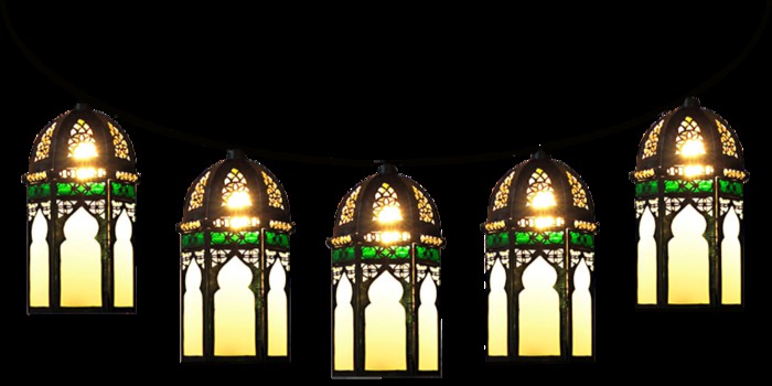 Ramadan banner lighting textuers