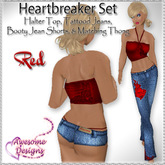 *Awesome Designs Heartbreaker Set In Red