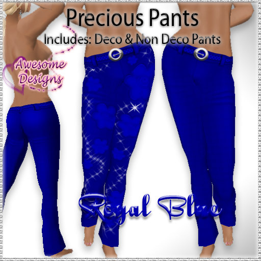 *Awesome Designs Precious Pants In Royal Blue