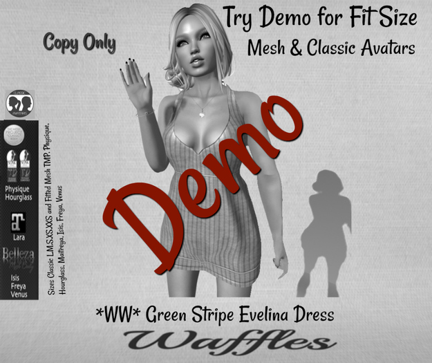 Demo *WW* Green Stripe Evelina Dress