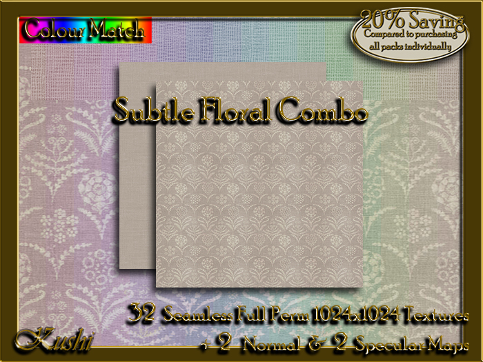 Subtle Floral Combo Textures