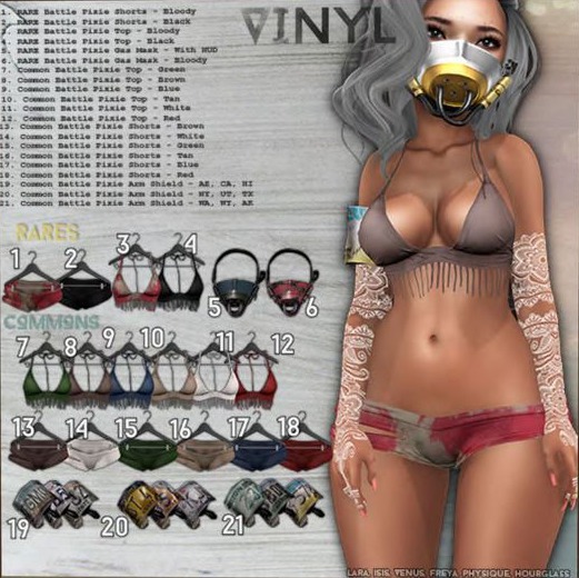 Vinyl - Battle Pixies Top Gacha Pak BELLEZA Green