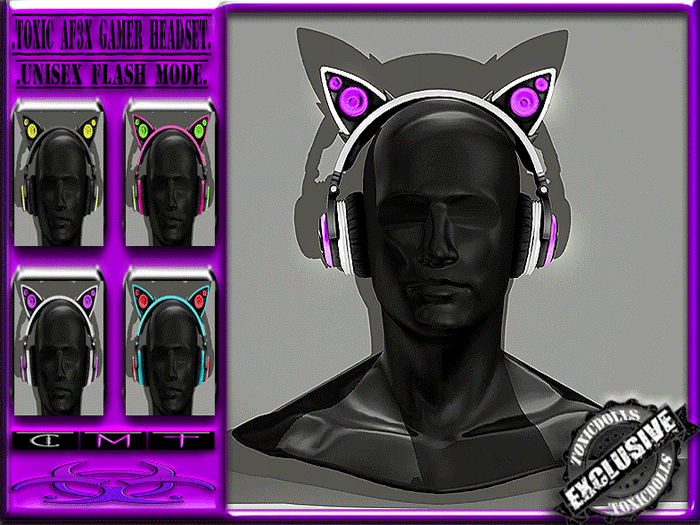 Second Life Marketplace [TD] ToXic Af3X Gamer HeadSet [UNISEX]