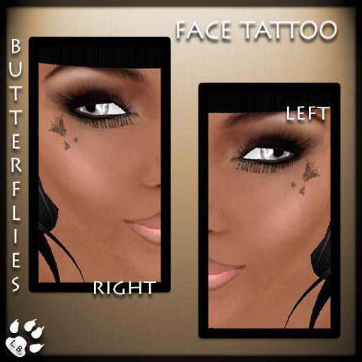 Butterfly tattoo for face