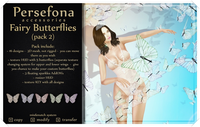 Persefona Fairy Butterflies (pack 2)