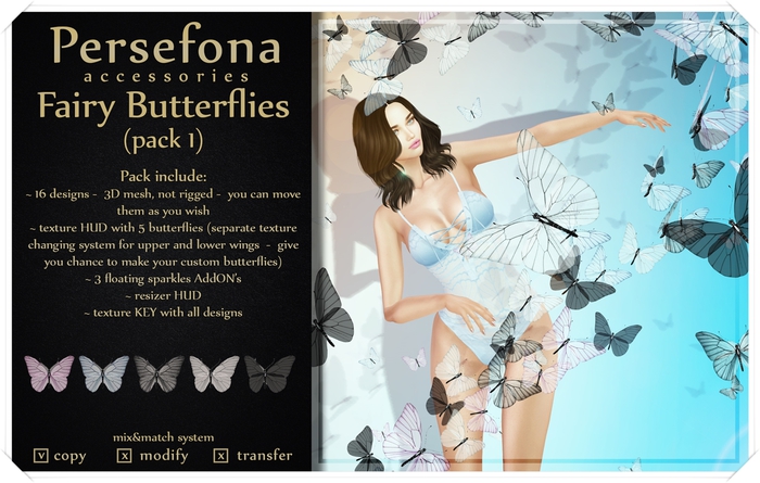 Persefona Fairy Butterflies (pack 1)