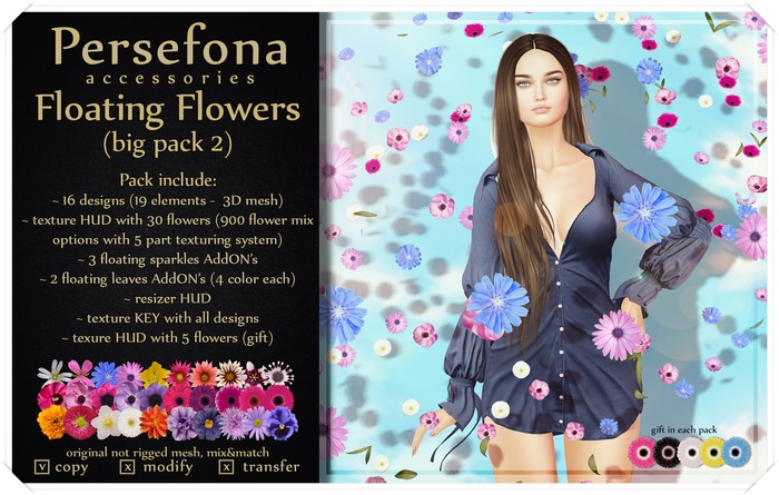 Persefona Floating Flowers (big pack 2)