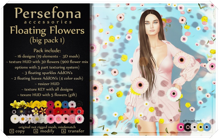 Persefona Floating Flowers (big pack 1)