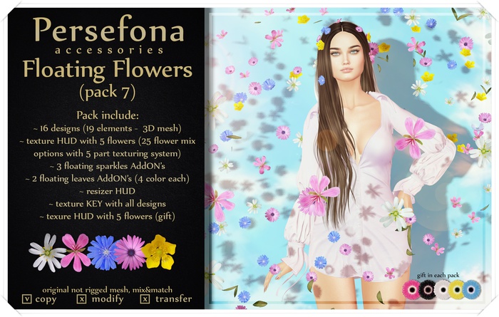 Persefona Floating Flowers (pack 7)