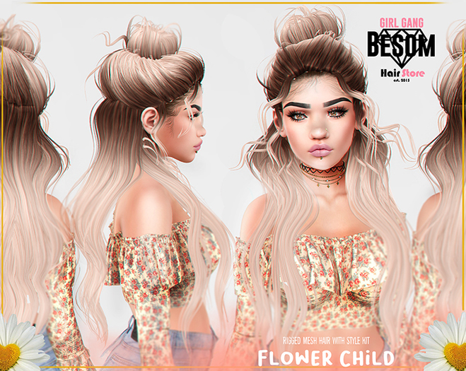 #Besom~Flower child *B&W*