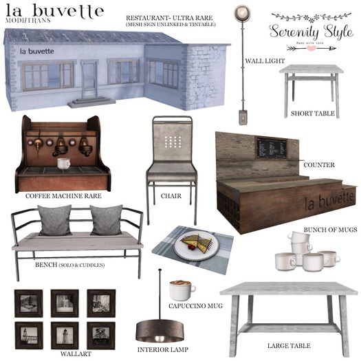 Serenity Style- la buvette Wall Light